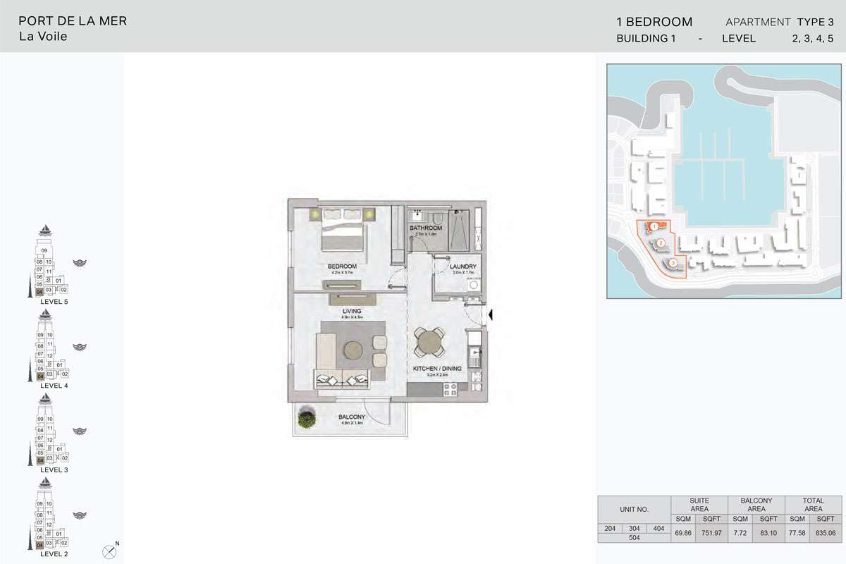 Type 3 - Unit 204,304,404,504